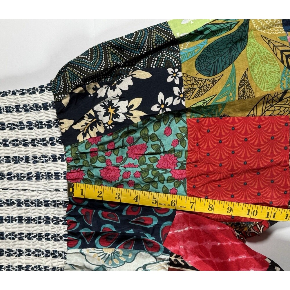 Ashley Taylor Patchwork Balloon Pants One Size Multicolor Pockets Made in India - Picture 5 of 11